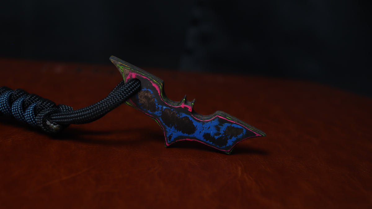 80s Camo Carbon Batarang with Lanyard Loop